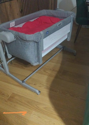 Gri Yan Yataklı Bebek Beşiği - Görsel 12