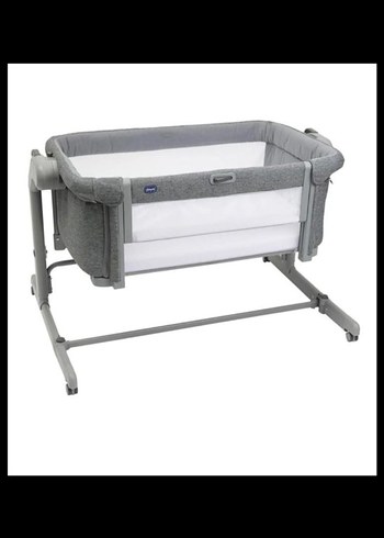 Gri Yan Yataklı Bebek Beşiği - Görsel 5