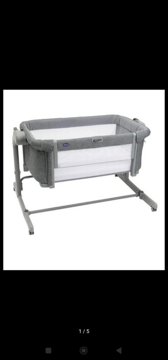Gri Yan Yataklı Bebek Beşiği - Görsel 5