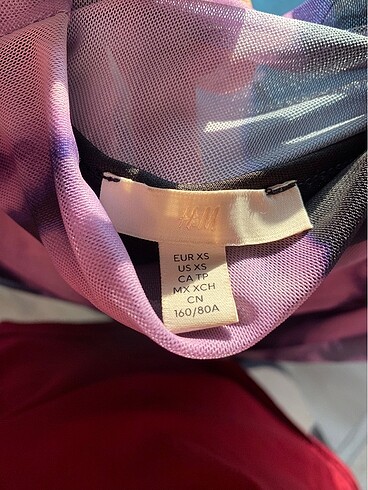 xs Beden mor Renk H&m uzun elbise
