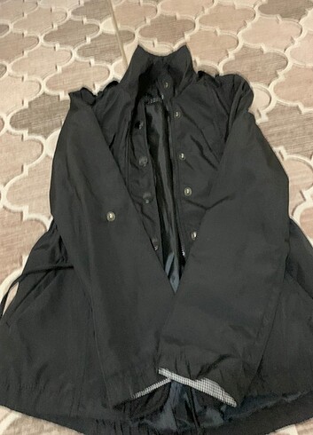 s Beden siyah Renk Trençkot 
