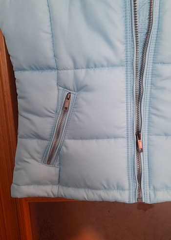 40 Beden mavi Renk Lc Waikiki Mavi Kapüşonlu Kadın Şişme Yelek