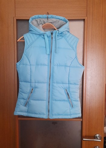 Lc Waikiki Mavi Kapüşonlu Kadın Şişme Yelek