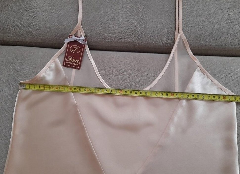 Somon Saten Askılı Mini Gecelik Takımı - Görsel 3