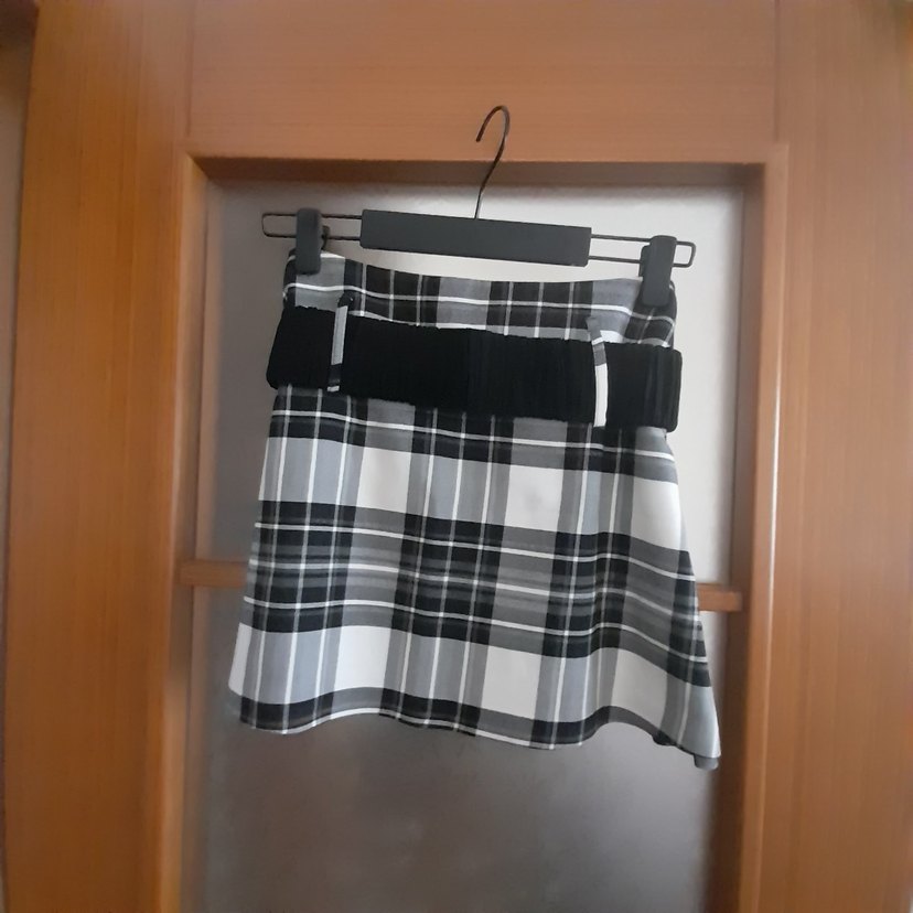 Koton Ekoseli Pileli Mini Etek - Görsel 2