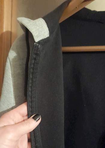 Gri Fermuarlı Erkek Sweatshirt - Görsel 2