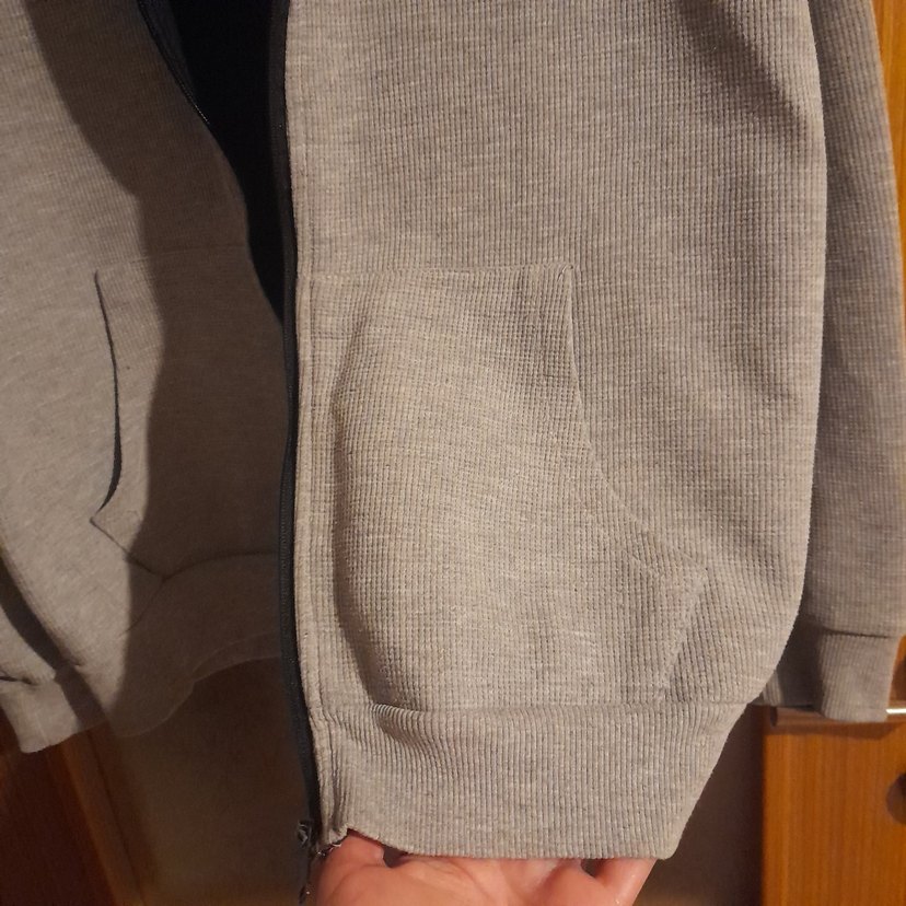 Gri Fermuarlı Erkek Sweatshirt - Görsel 4