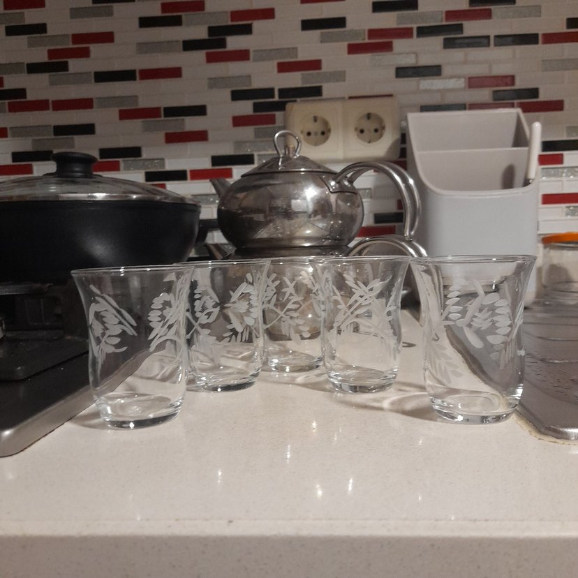 Desenli Cam Çay Bardağı Seti - Görsel 3
