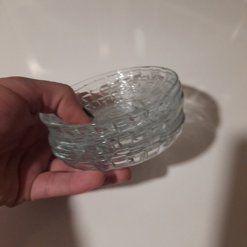 Desenli Cam Çay Tabağı Seti - Görsel 3