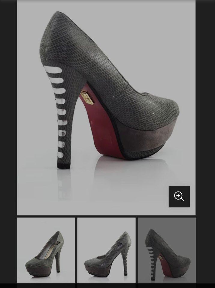 Gri Platform Topuklu Stiletto - Görsel 3