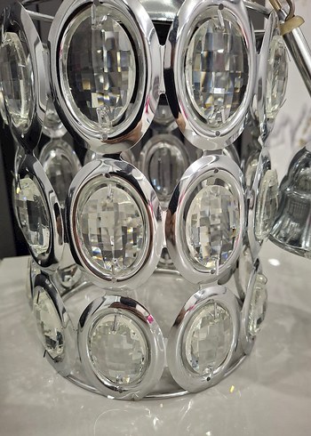 gümüş Renkli Dekoratif Kristal avize - Görsel 6