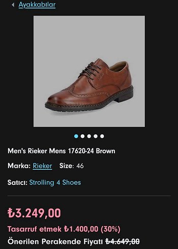 Kahverengi Deri Erkek Klasik Ayakkabı - Görsel 5