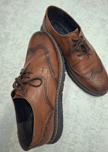 Kahverengi Deri Erkek Klasik Ayakkabı - Görsel 2