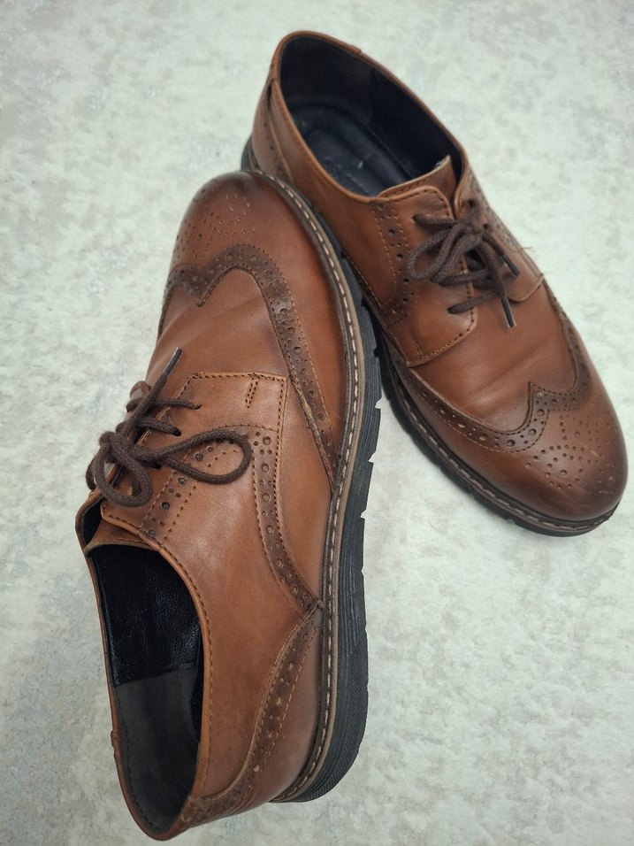 Kahverengi Deri Erkek Klasik Ayakkabı - Görsel 2