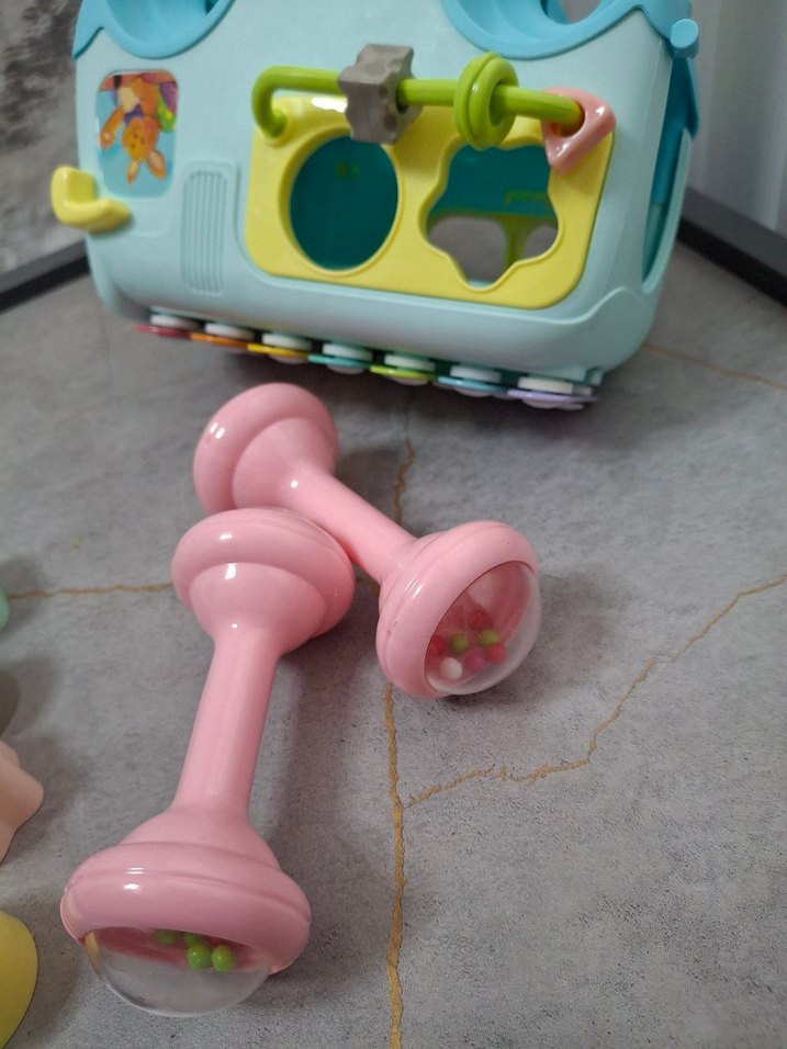 Pastel Renkli Eğitici Oyuncak Otobüs - Görsel 5