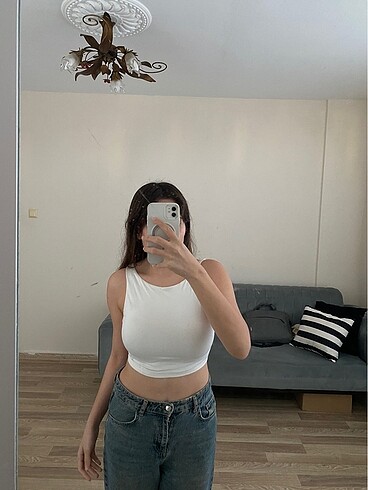 s Beden beyaz Renk bershka arkasi acik crop