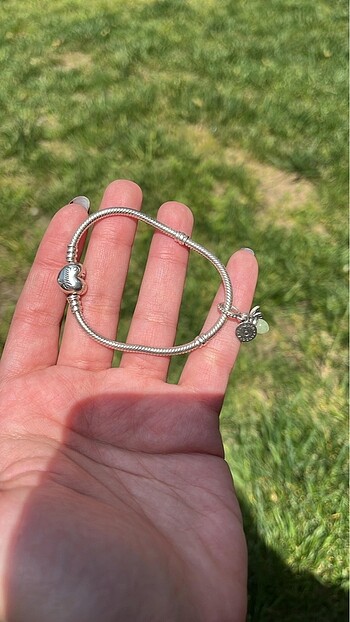  Beden PANDORA Moments aile ağacı kalp klipsli bileklik+CHARM karanlıkt