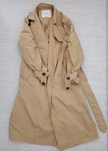 Bej Kadın Trençkot Bershka - Görsel 2