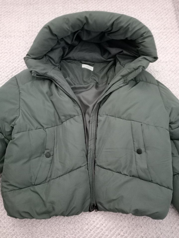 Haki Kadın Kısa Kışlık Mont - Görsel 2