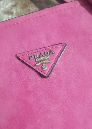 Pembe Süet Kadın Çanta Fermuarlı - Görsel 5