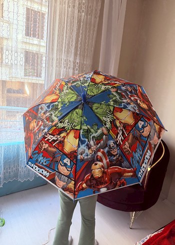 Renkli Pop Kültür Süper Kahraman Şemsiye - Görsel 2