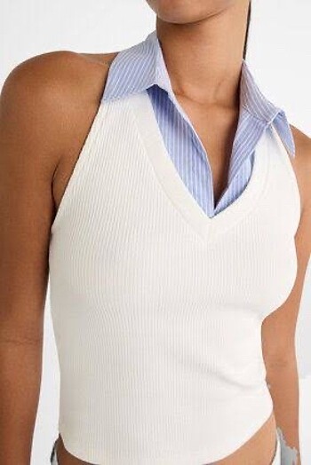 Stradivarius Stradivarius yakalı top