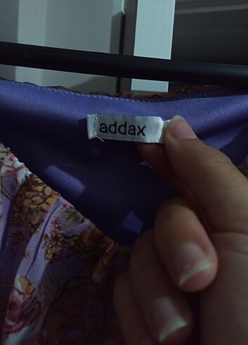Addax addax mor çiçekli elbise 