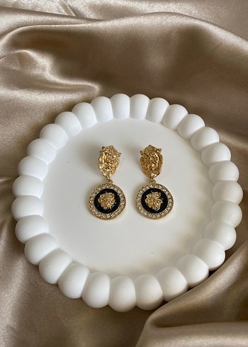 Altın Renkli Mini İşlemeli Küpe