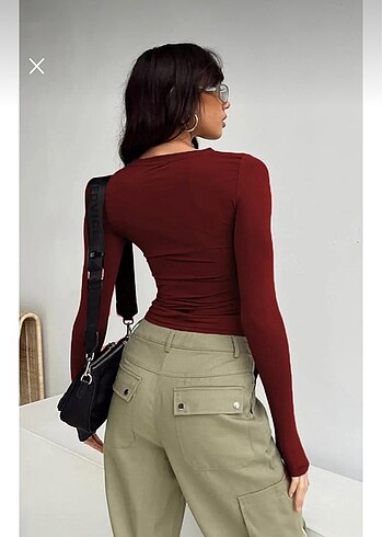 Uzun kollu Bordo Body