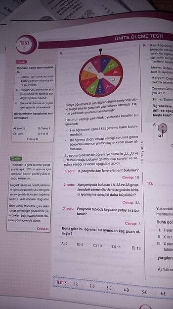9. sinif kimya soru bankasi - Görsel 15