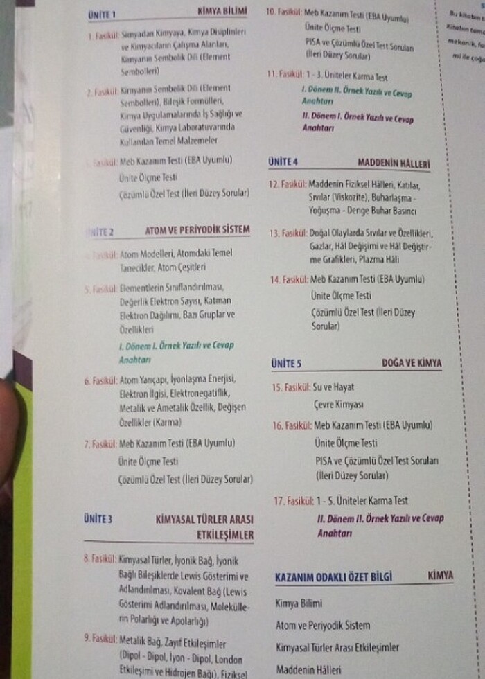 9. sinif kimya soru bankasi - Görsel 5