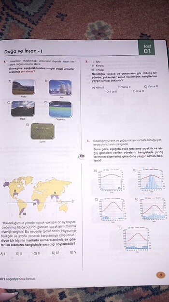 9.sınıf coğrafya soru bankası - Görsel 5