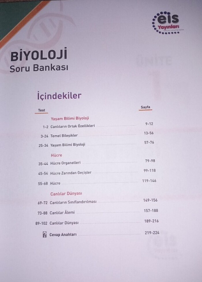 9. sınıf biyoloji soru bankası - Görsel 5