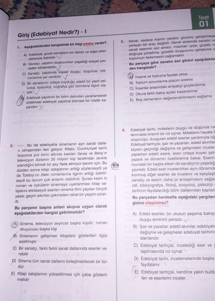 9. sınıf türk dili ve edebiyatı soru bankası - Görsel 4