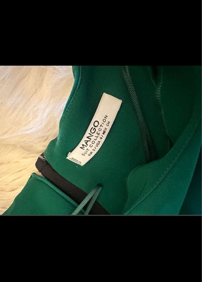 Mango yeşil şık elbise - Görsel 5