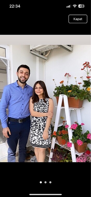 Çiçekli kısa elbise