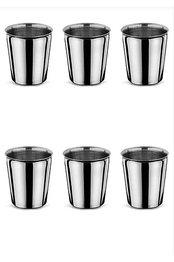6 ADET ÇELİK BARDAK