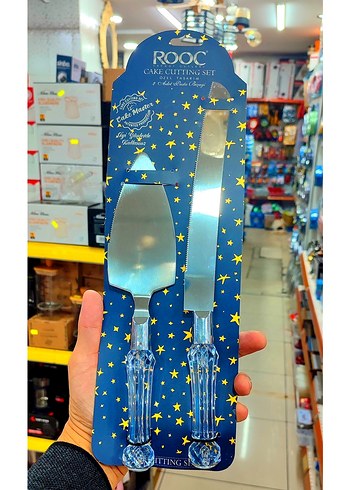 ROOC Lüks Pastakesme Bıçağı Ve Spatula - Görsel 5