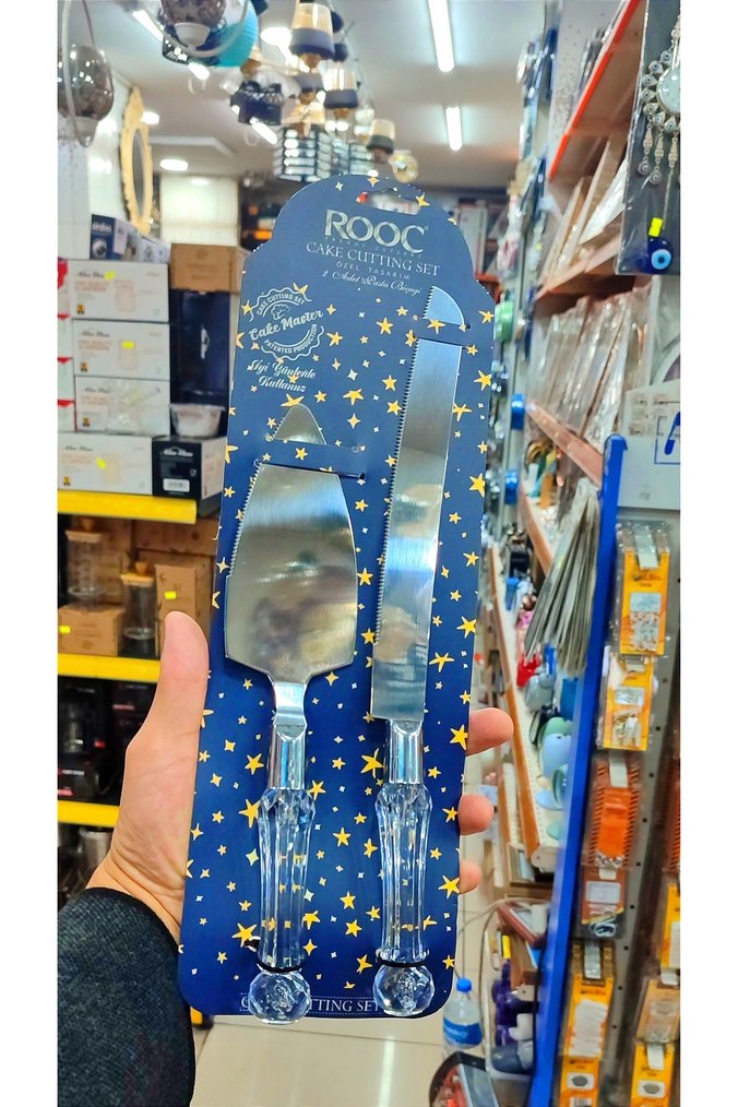 ROOC Lüks Pastakesme Bıçağı Ve Spatula - Görsel 4