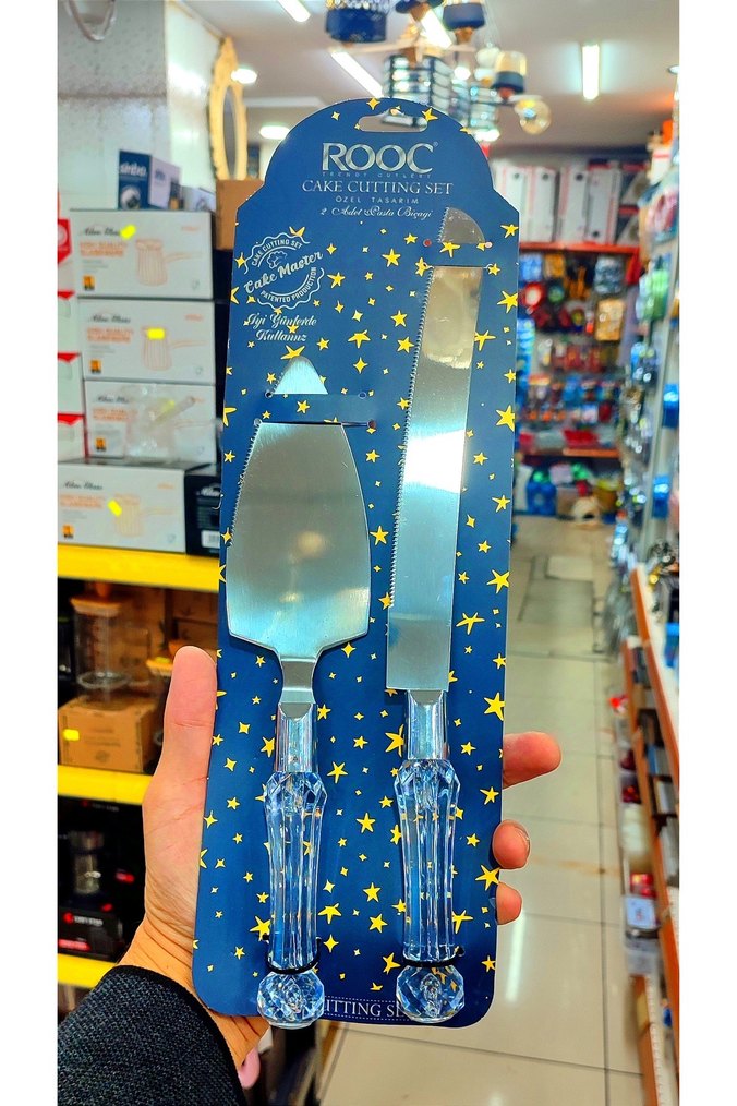 ROOC Lüks Pastakesme Bıçağı Ve Spatula - Görsel 5