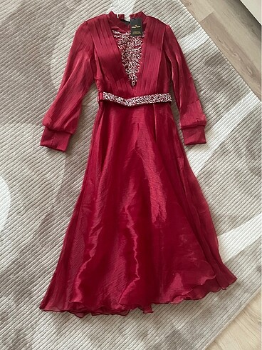 Bordo elbise 38 beden