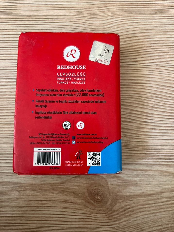 Redhouse İngilizce-Türkçe Cep Sözlüğü - Görsel 2