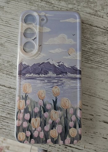 Samsung s23 Şeffaf Bohem Tarzı Pastel Telefon Kılıfı