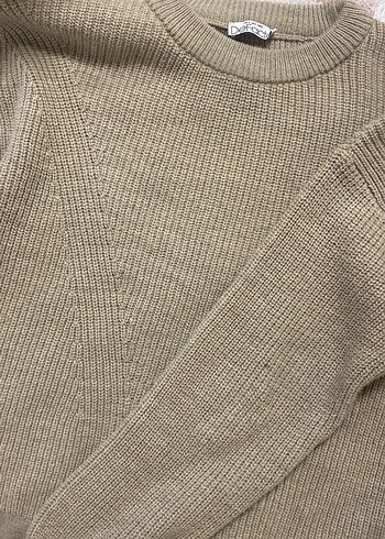 kahverengi örme kazak kadın - Görsel 3