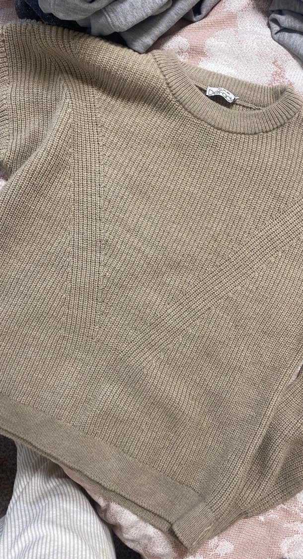 kahverengi örme kazak kadın - Görsel 2