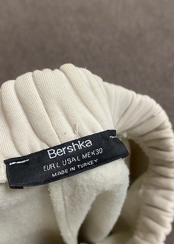 Krem rengi Kadın Pamuklu Rahat Kesim Eşofman - Görsel 4