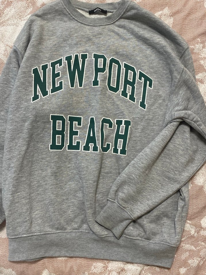 Gri Baskılı Kadın Sweatshirt addax - Görsel 2