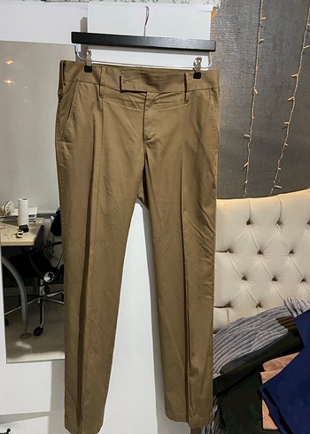 Diğer Erkek Bej Kumaş Kemerli Pantolon