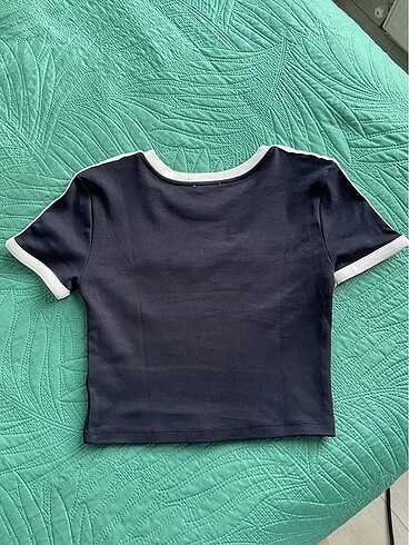 s Beden lacivert Renk Crop tshirt