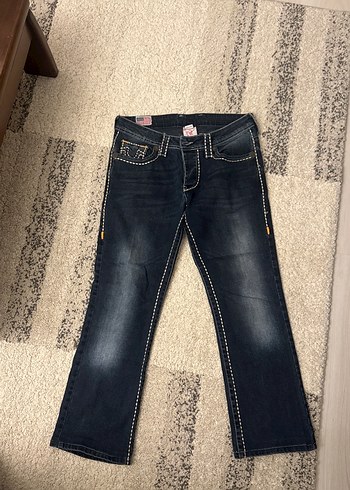 True Religion Y2k Vintage Koyu Lacivert Denim Jean